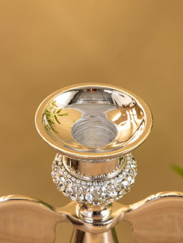 Подсвечник Крылья, с кристаллами, 11?6.5?16 см, алюминий