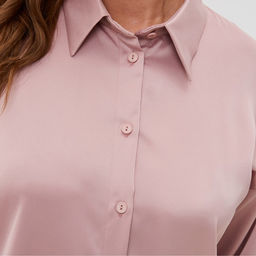 Блузка женская шелковая MIST plus-size, размер 58, цвет пыльная роза