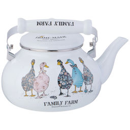ЧАЙНИК AGNESS ЭМАЛИРОВАННЫЙ СЕРИЯ FAMILY FARM, 2,5 Л  фото 4