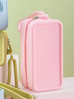 Kristaller Косметичка женская силиконовая, прямоугольная, розовый