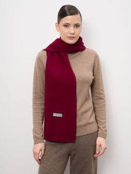 Шарф кашемировый бордовый