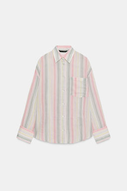 CAMISA GASA OVERSIZE BOLSILLO / ?nico - Zara фото 4