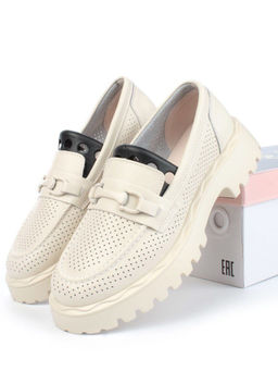 03-PDD179-2 BEIGE Лоферы женские (натуральная кожа) - Фабричный китай фото 15