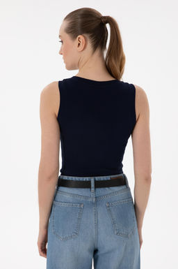 Kad_n Lacivert Basic Ti__rt Sepette S_rpriz _ndirim - U.s. polo assn фото 5