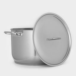 Кастрюля Amet «Профи», 20 л, d=34 см, цельнотянутая, капсульное дно, индукция, нержавеющая сталь, хромированная