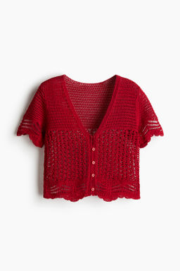 Top de playa efecto crochet