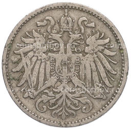 Монета 10 геллеров 1893 года Австрия