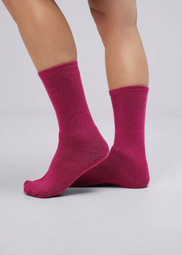 CLE Носки жен.BM760т шерсть меринос фуксия - Clever wear фото 2