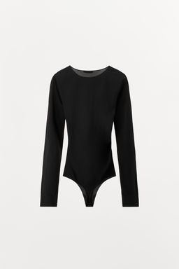 SHEER BODYSUIT WITH POLYAMIDE - Zara фото 9