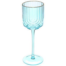 Бокал для вина 330мл "Enjoy Life" в наборе 6шт, цвет голубой