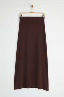 TRENDYOLMILLA Siyah Vucuda Oturan Bal?k Form Esnek Orme Maxi Etek TWOSS24ET00155  фото 6