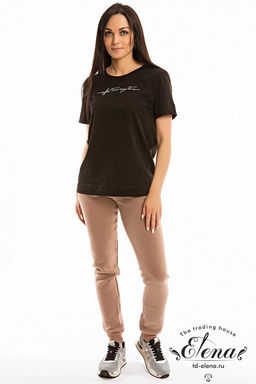 Брюки с начесом М31468Ке Бежевый