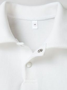 Рубашка с воротником поло "Молоко" 0+