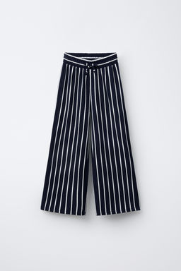 STRIPED STRAIGHT-LEG TROUSERS