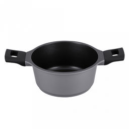 Кастрюля с антипригарным покрытием Moderno 4,2л, д24см, h17,5см, s1,8мм, дно s5мм, литой алюминий, стеклянная крышка с силиконовый ободом, бакелитовая ручка с покрытием soft-touch, Regent (Китай) Подходит для всех видов плит, включая индукционн - Домашняя мода фото 5