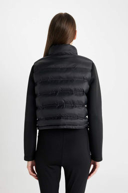 Пуховик стандартного кроя с воротником-стойкой - Defacto фото 6