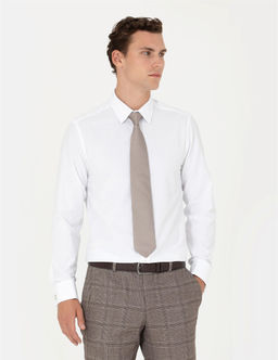 Beyaz Slim Fit Uzun Kollu Basic G_mlek - Pierre cardin фото 3