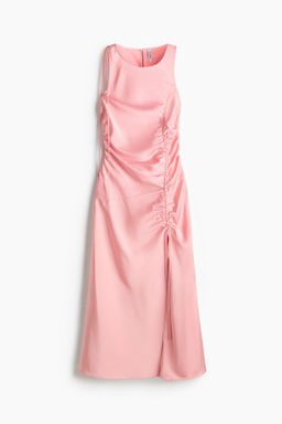 Vestido de sat?n con cord?n de ajuste