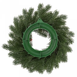 Декоративный венок "Елка с ягодой" д29см, пластик, зеленый патина (Россия)