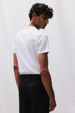 Camiseta con escote de pico Slim Fit - H&m фото 4