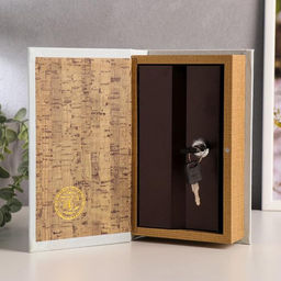 Шкатулка книга - сейф «Сберегательная книжка», дерево, 21×14.5×5 см