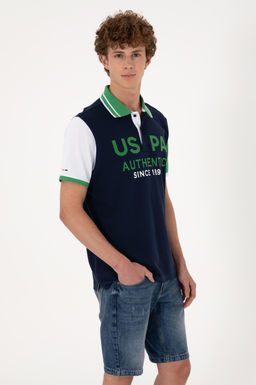 Erkek Regular Fit Polo Yaka Lacivert Ti__rt Sepette S_rpriz _ndirim