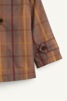 LIMITED EDITION CHECK WAXED COAT - Zara фото 10