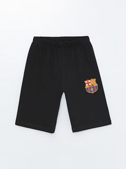 Beli Lastikli Barcelona Bask?l? Erkek ?ocuk Pijama ?ort