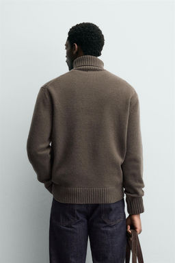 100% WOOL HIGH NECK JUMPER - Zara фото 11