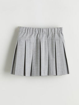 Beli Lastikli Basic K?z ?ocuk Pileli Etek