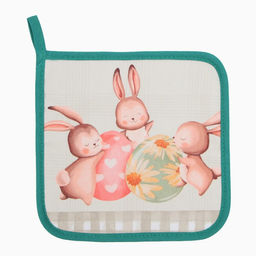 Прихватка Этель Пасхальный кролик 19х19 саржа,100% х/л,ватин 250г/м2  фото 6