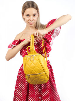 LACCOMA рюкзак Мэри-Ф826-желтый эко кожа хлопок