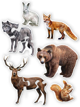 ФРЕЯ PZL-BК-010 Пазлы для малышей Животные леса 22 элемент