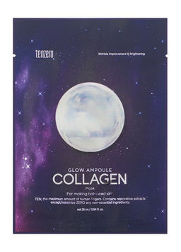 Тканевая маска для лица с коллагеном 
 - Tenzero Glow Ampoule Collagen Mask, 25мл