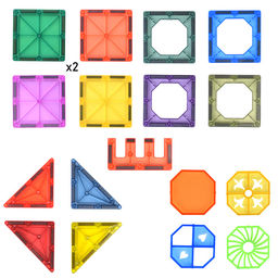 Конструктор магнитный "Замок" с прожектором (22 дет.) в коробке