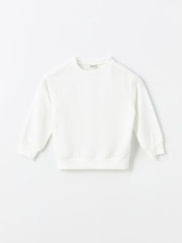 Bisiklet Yaka Basic Uzun Kollu K?z ?ocuk Sweatshirt