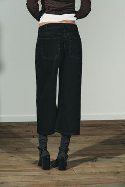 TRF MID-WAIST DENIM JORTS BERMUDA SHORTS - Zara фото 7