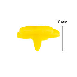 Кнопка Micron POM-12 FL Кнопки пластиковые пластик d 12 мм 15 шт. № 006 желтый
