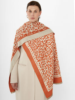 в составе ШЕРСТЬ и КАШЕМИР Большой, мягкий, теплый однотонный двусторонний палантин. - Tantino фото 6