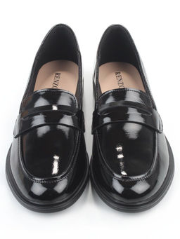 03-DCO142-2 BLACK Лоферы женские (натуральная кожа)