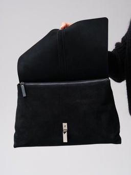 Замшевая сумка сэтчел Colette DBR 31349 черный фото 8