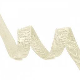 Лента-тесьма 15мм киперная 3г полиэстер TBY цв.S801 молочный уп.50м