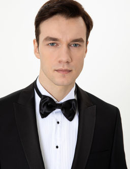Черный Экс. Slim Fit Жилет Смокинг Костюм Жениха - Cacharel фото 2