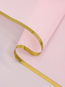 Цена за 20 шт. Пленка для цветов, «Кайма с тиснением», розовая, 57×57 см