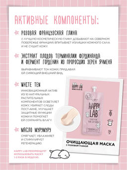 Happy Lab Набор средств для ухода за кожей лица Dream Face: Мицеллярная вода, гель для умывания, очищающая маска, 300 мл, 200 мл x 2