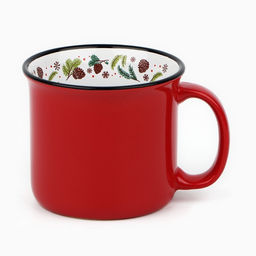 Кружка керамическая, новогодняя «Шишки», 450 мл