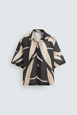 LEAF PRINT SHIRT - Zara фото 7