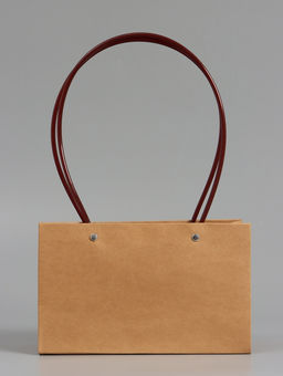 Цена за 10 шт. Сумка для цветов влагостойкая, крафт, 22x10.5x13.5 см