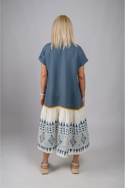 Ярусное платье из  100% умягченного льна - Новый лен фото 3