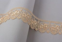 Кружево Gamma сетка 64 мм GKM-6401 в пакете 10 м  0.2 Турция TL005BE бежевый